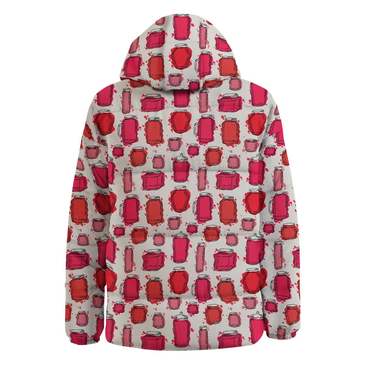 Canning Watercolor Print Pattern Down Jacket-grizzshop