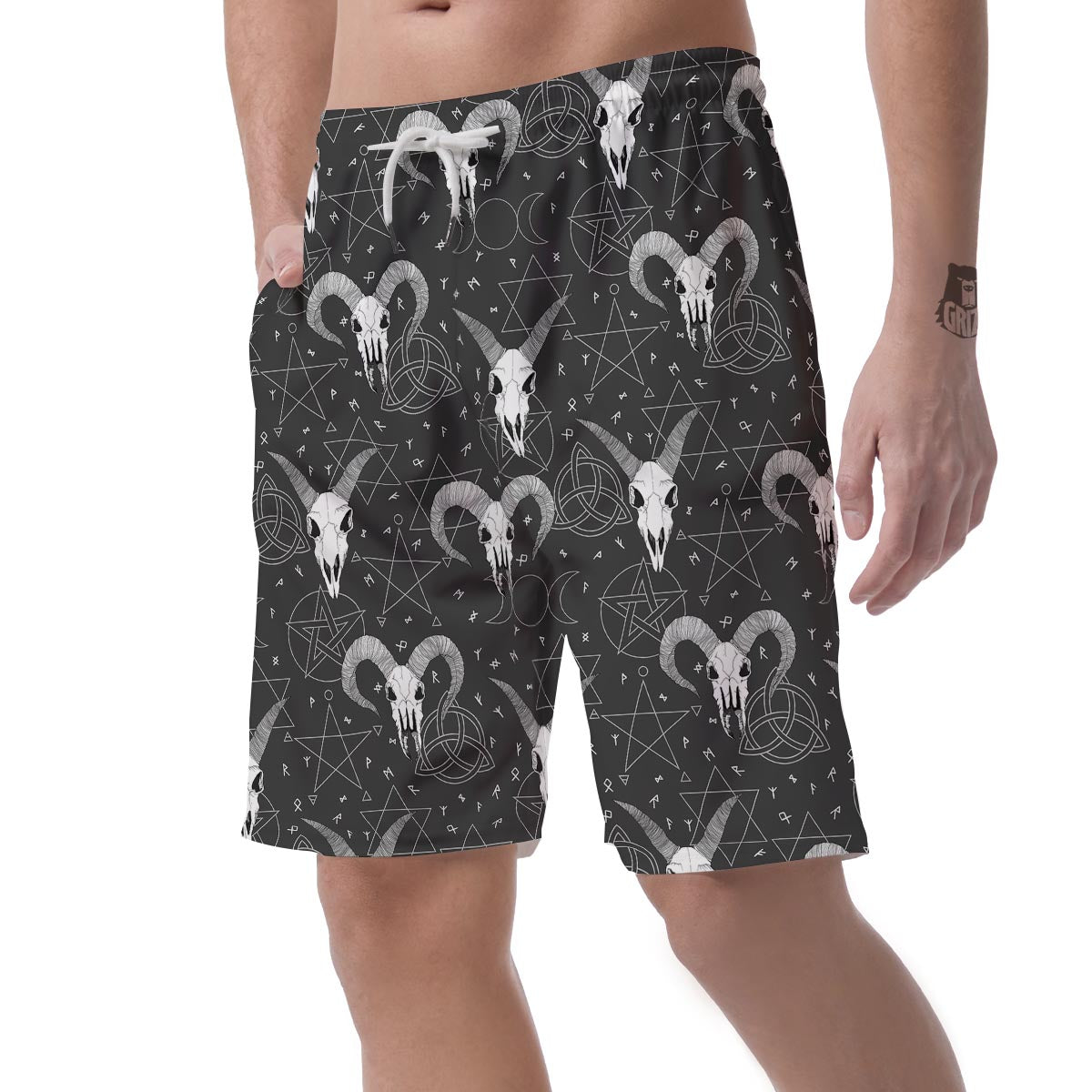 Capricorn Astrology Gothic Witch Men's Shorts-grizzshop