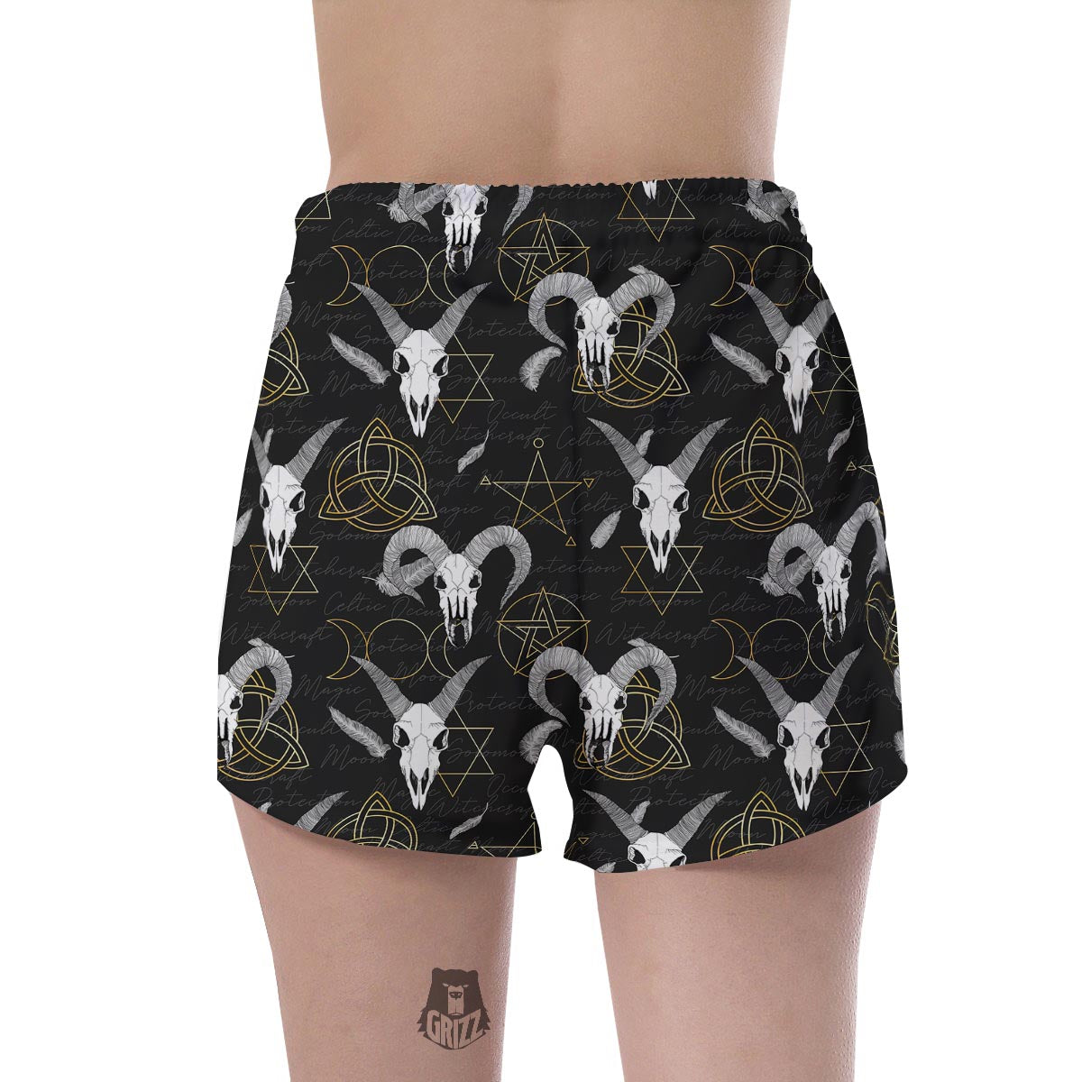Capricorn Astrology Witch Gothic Women's Shorts-grizzshop