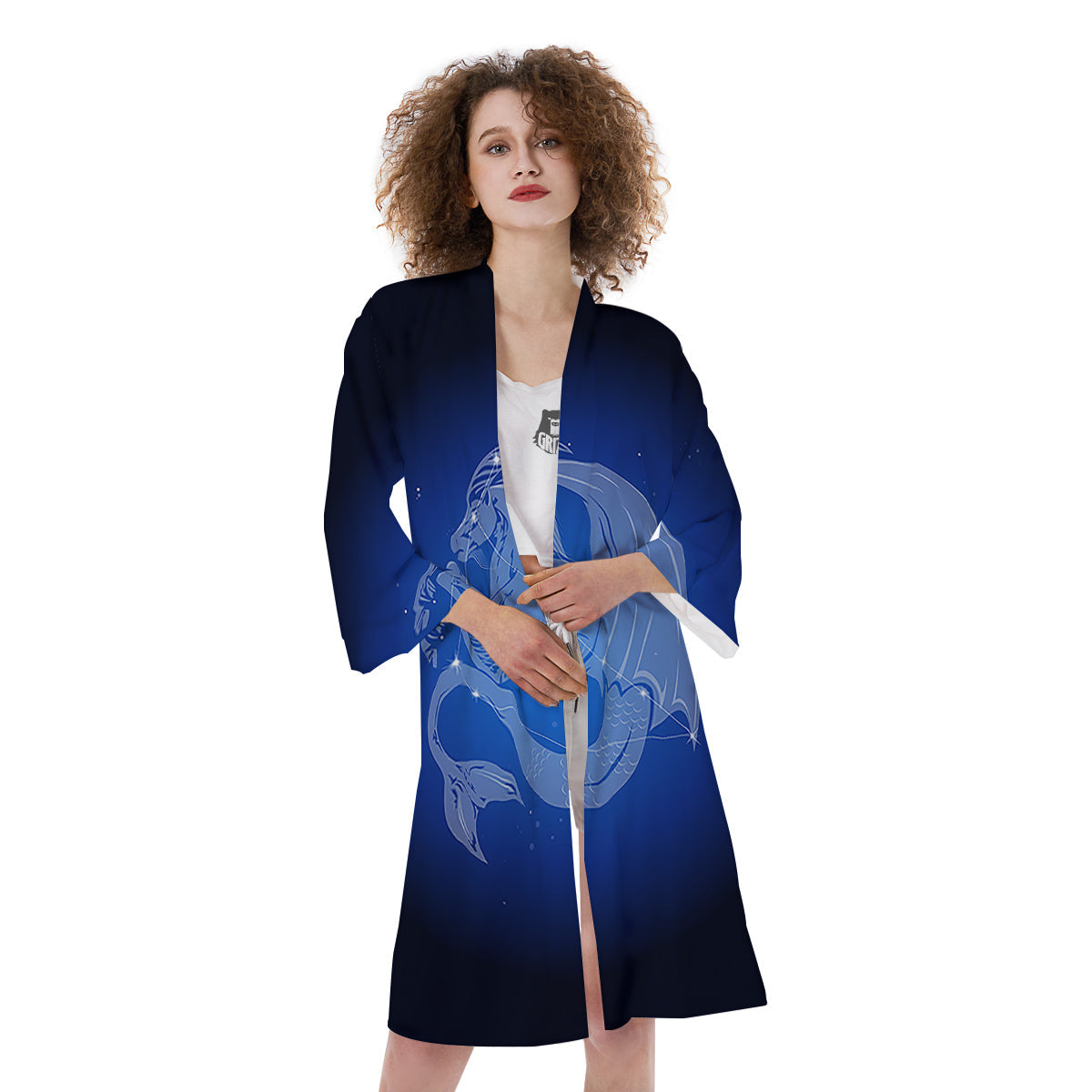 Capricorn Constellation Print Kimono-grizzshop