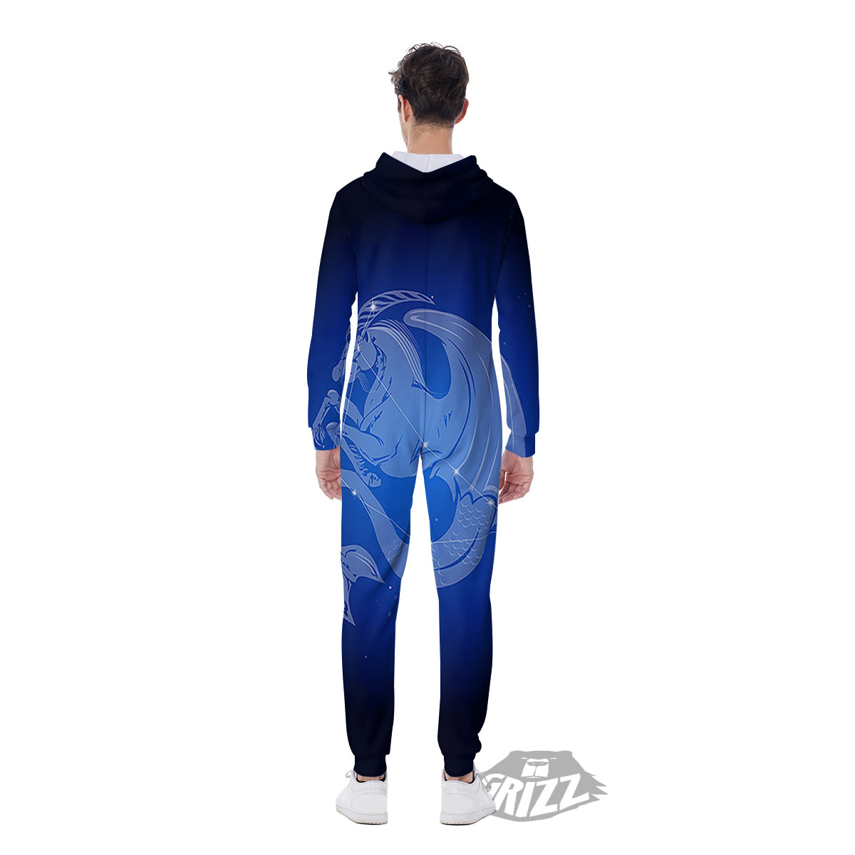 Capricorn Constellation Print Men's Jumpsuit-grizzshop