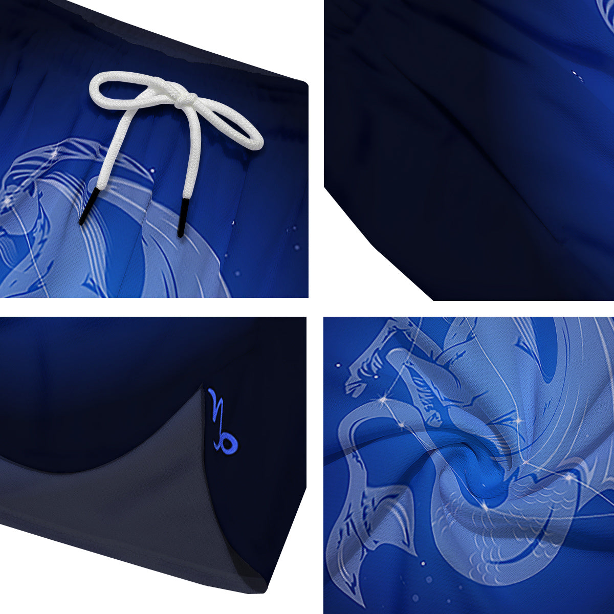 Capricorn Constellation Print Men's Running Shorts-grizzshop