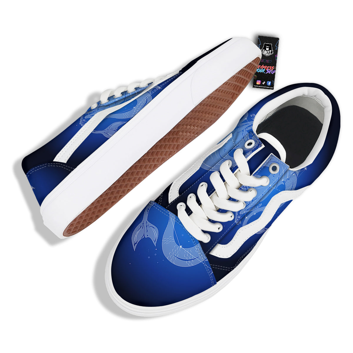 Capricorn Constellation Print Skate Shoes-grizzshop