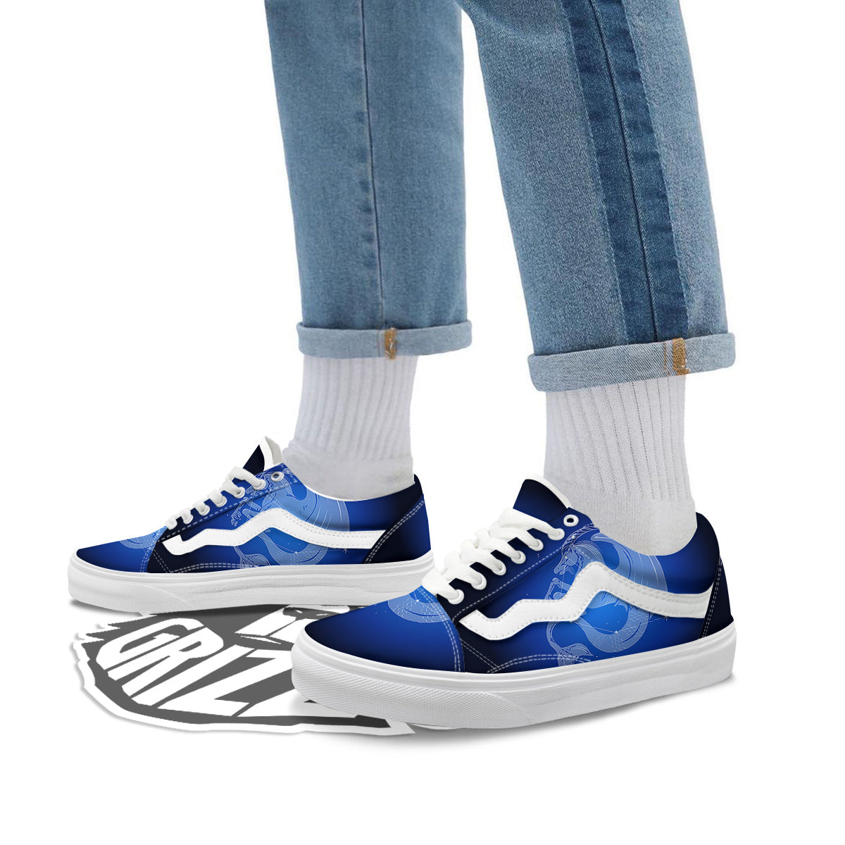 Capricorn Constellation Print Skate Shoes-grizzshop