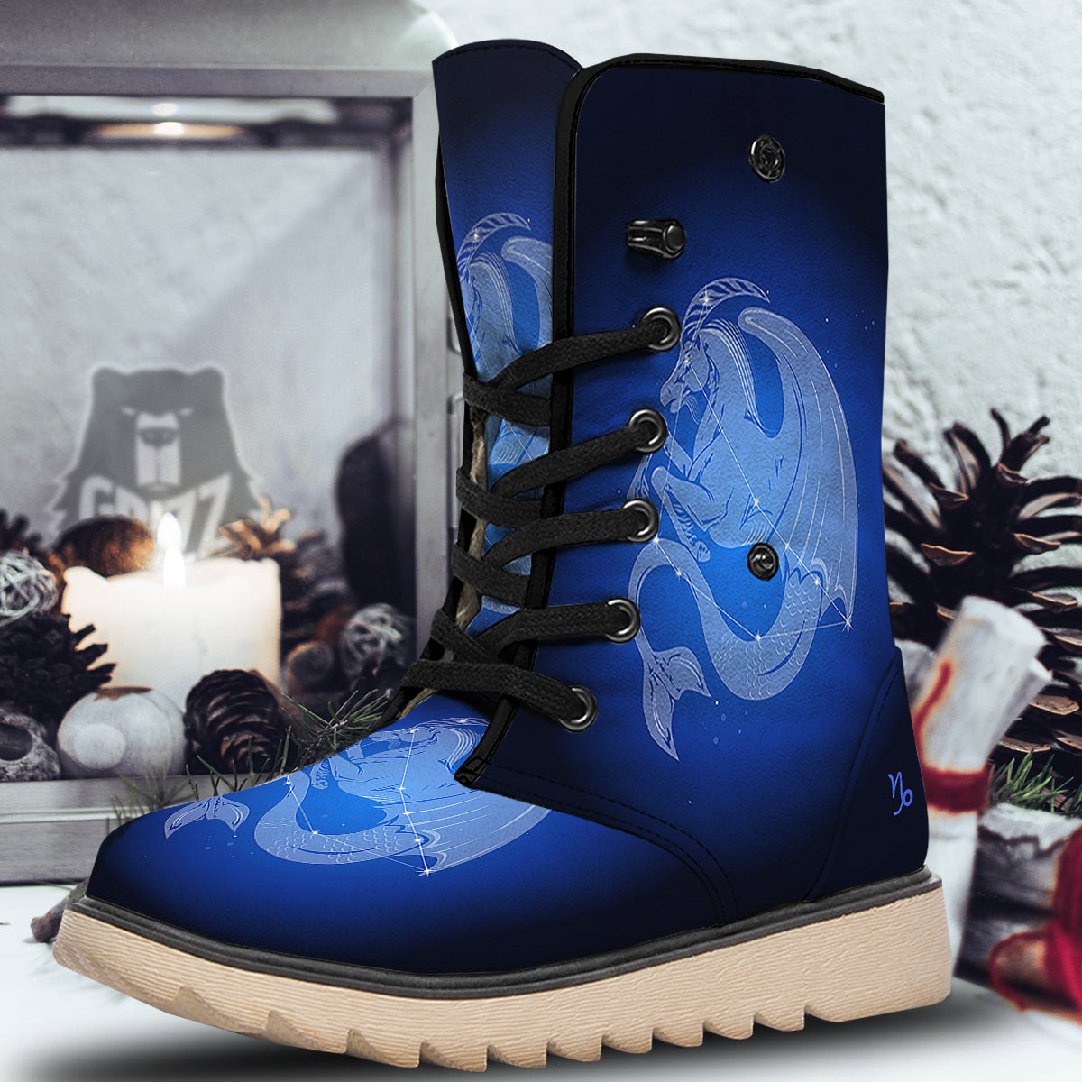 Capricorn Constellation Print Snow Boots-grizzshop