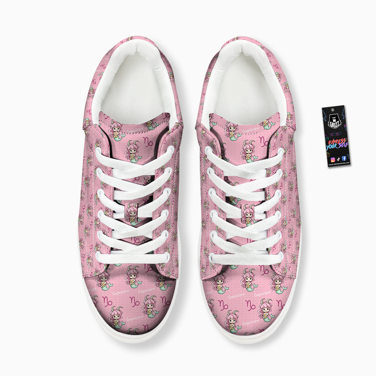 Capricorn Cute Cartoon Print Pattern Platform Shoes-grizzshop