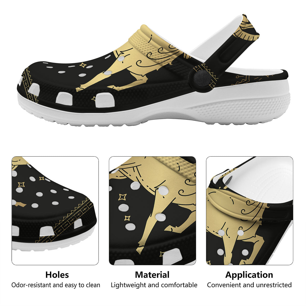 Capricorn Sign Astrological Print Clog-grizzshop