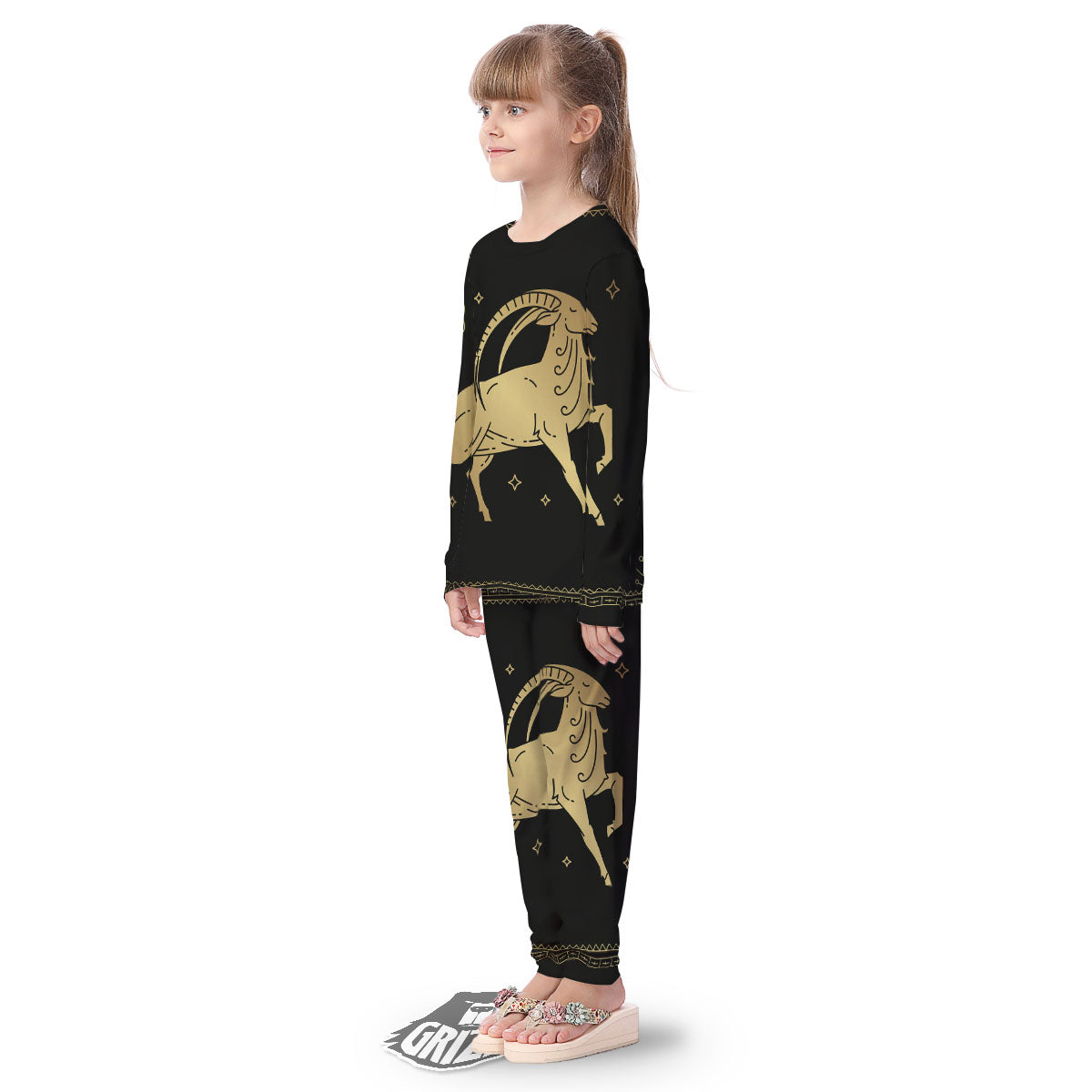 Capricorn Sign Astrological Print Kid's Pajamas-grizzshop