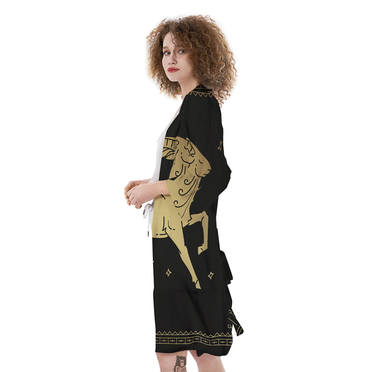Capricorn Sign Astrological Print Kimono-grizzshop