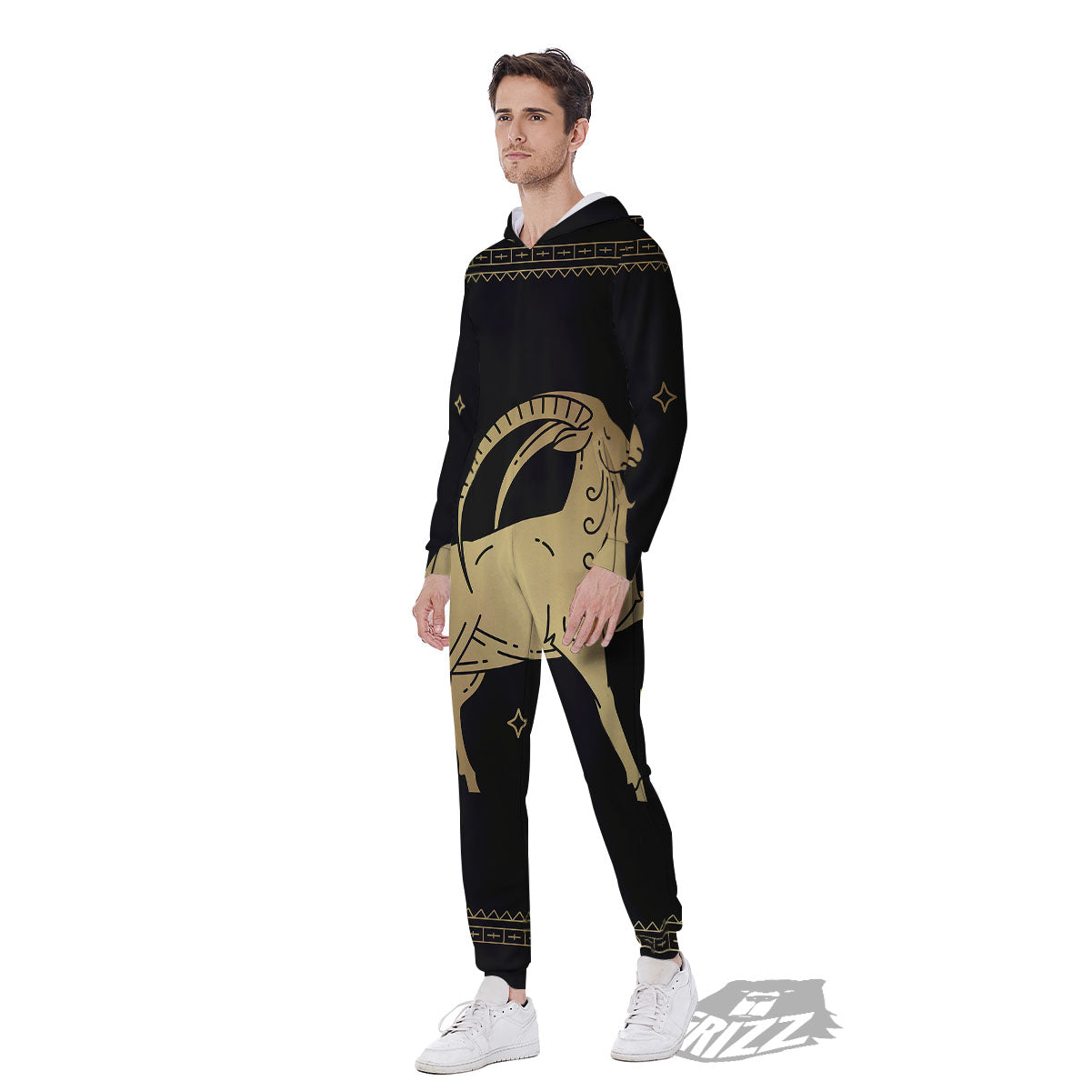 Capricorn Sign Astrological Print Men's Jumpsuit-grizzshop