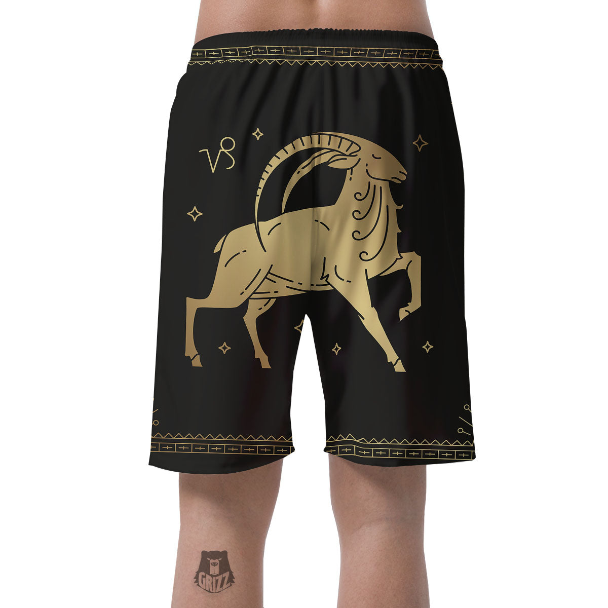 Capricorn Sign Astrological Print Men's Shorts-grizzshop