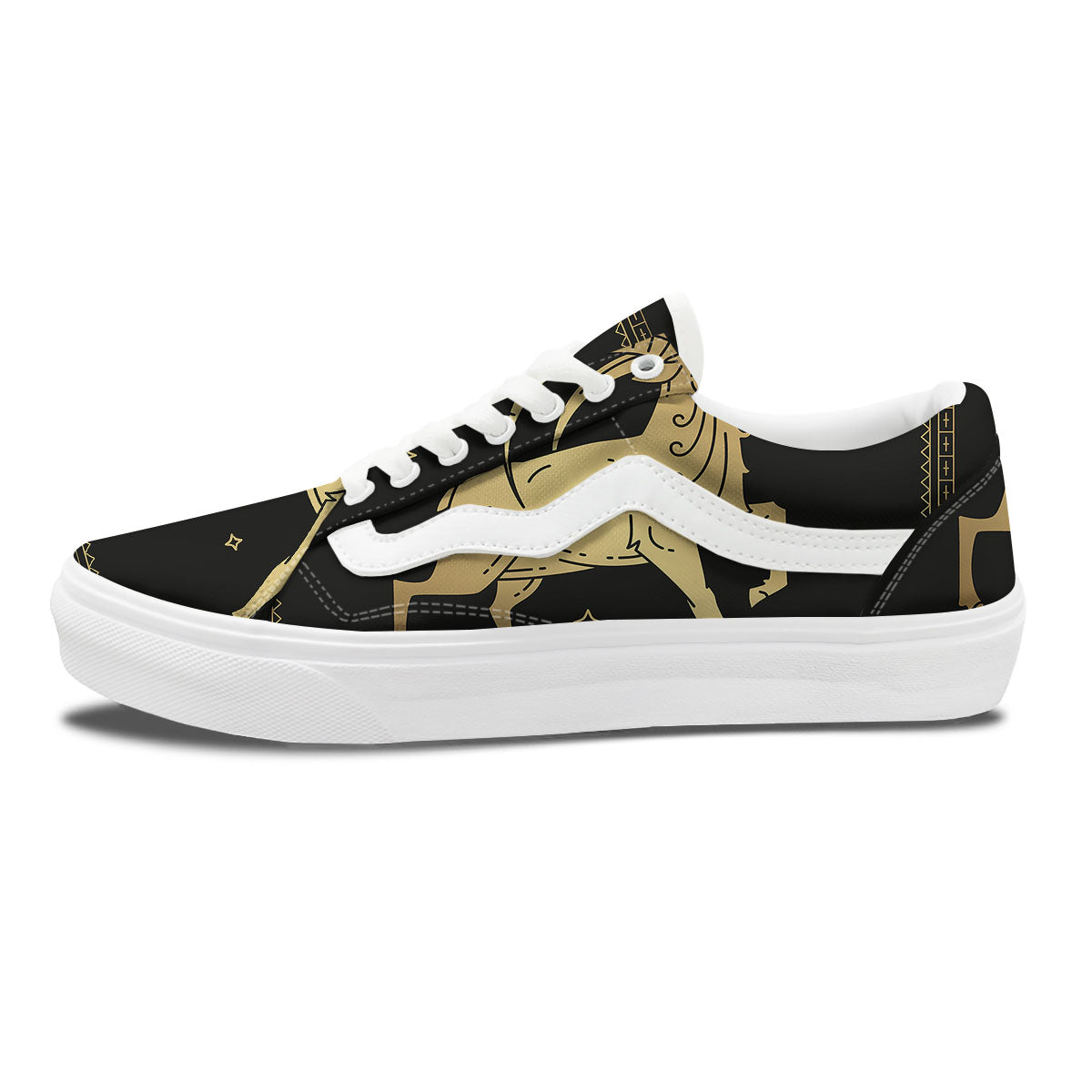 Capricorn Sign Astrological Print Skate Shoes-grizzshop