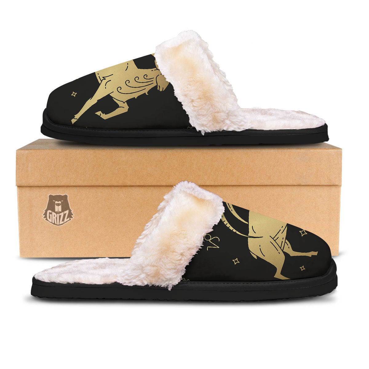 Capricorn Sign Astrological Print Slippers-grizzshop