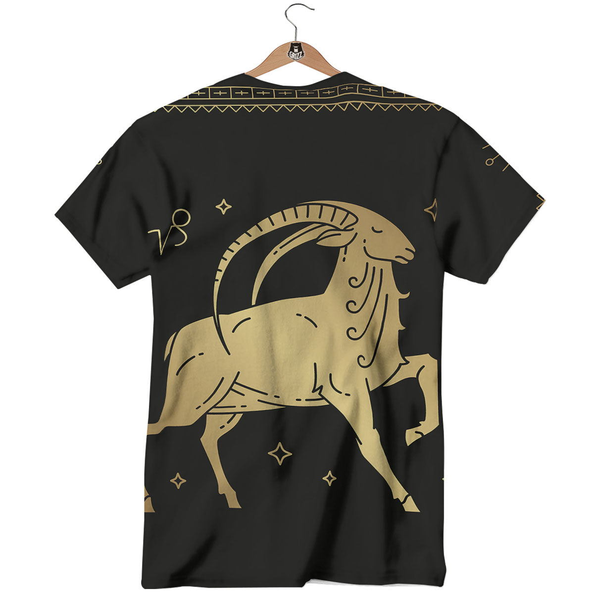 Capricorn Sign Astrological Print T-Shirt-grizzshop