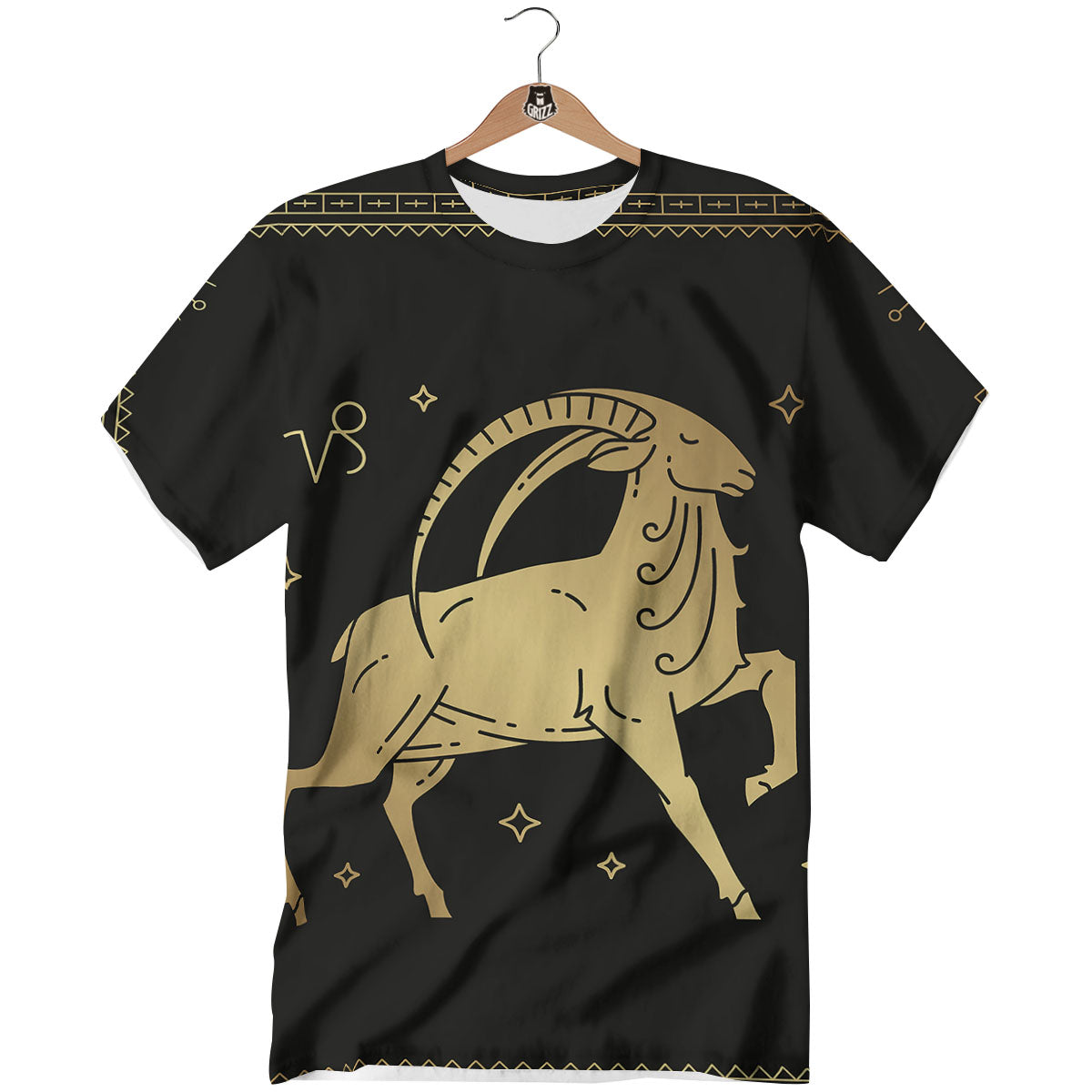 Capricorn Sign Astrological Print T-Shirt-grizzshop