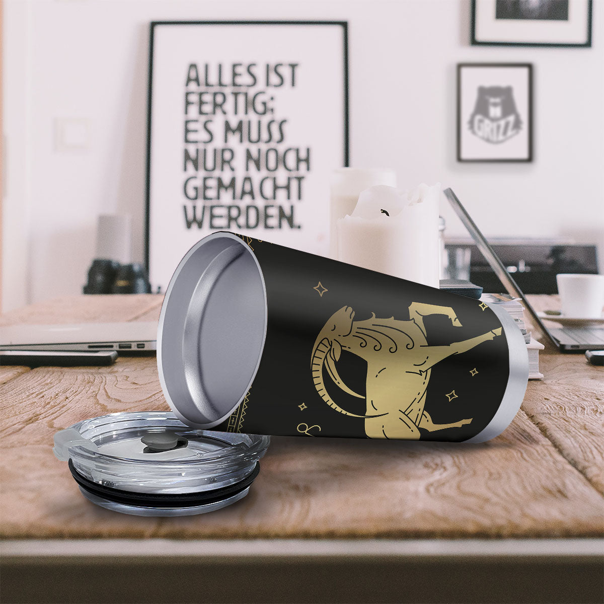 Capricorn Sign Astrological Print Tumbler-grizzshop
