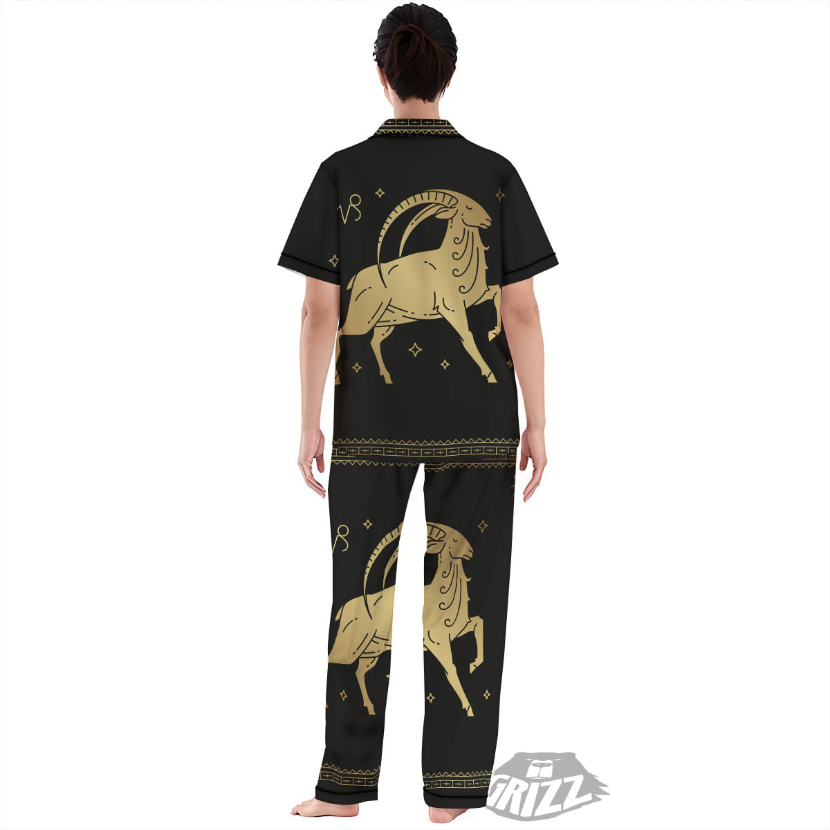 Capricorn Sign Astrological Print Women's Pajamas Set-grizzshop
