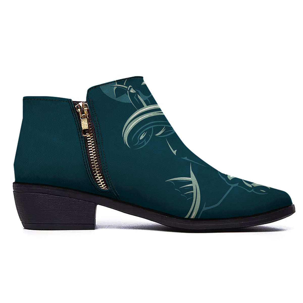 Capricorn Sign Astrology Print Ankle Boots-grizzshop