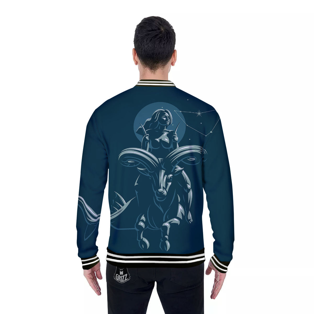 Capricorn Sign Astrology Print Baseball Jacket-grizzshop