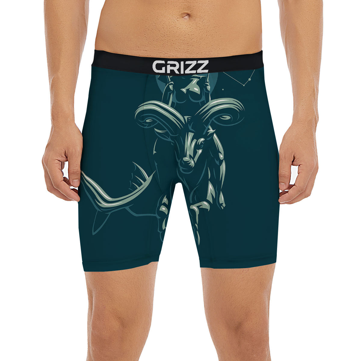Capricorn Sign Astrology Print Boxer Briefs-grizzshop