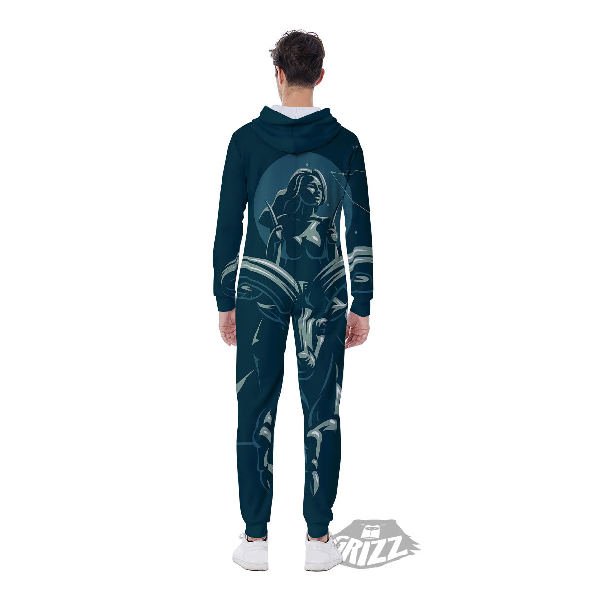Capricorn Sign Astrology Print Men's Jumpsuit-grizzshop