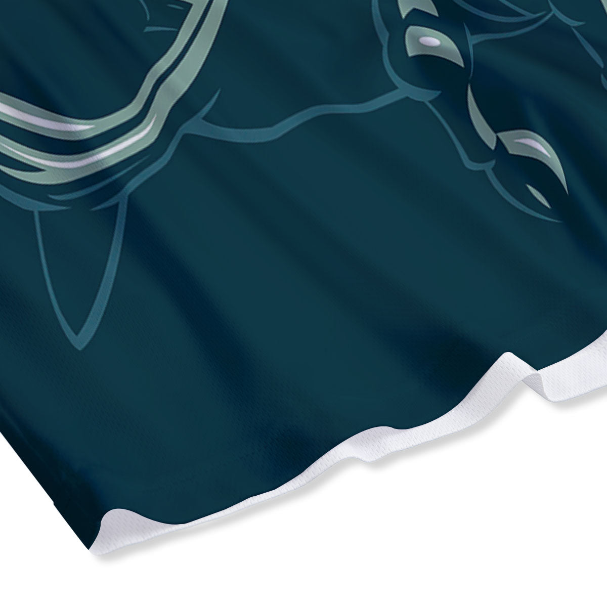 Devil Firefighter Print Mesh Shorts