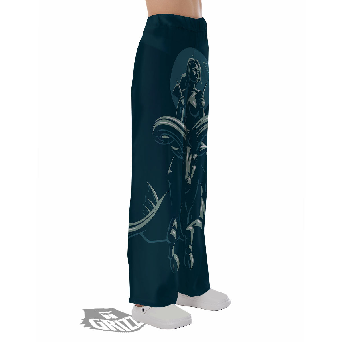 Capricorn Sign Astrology Print Pajama Pants-grizzshop