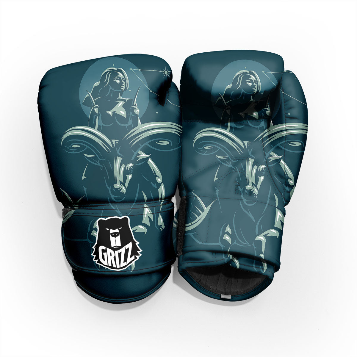 Capricorn Sign Astrology Print Pro Boxing Glove