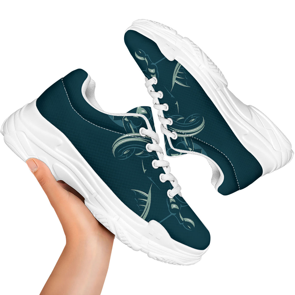 Capricorn Sign Astrology Print White Chunky Shoes-grizzshop