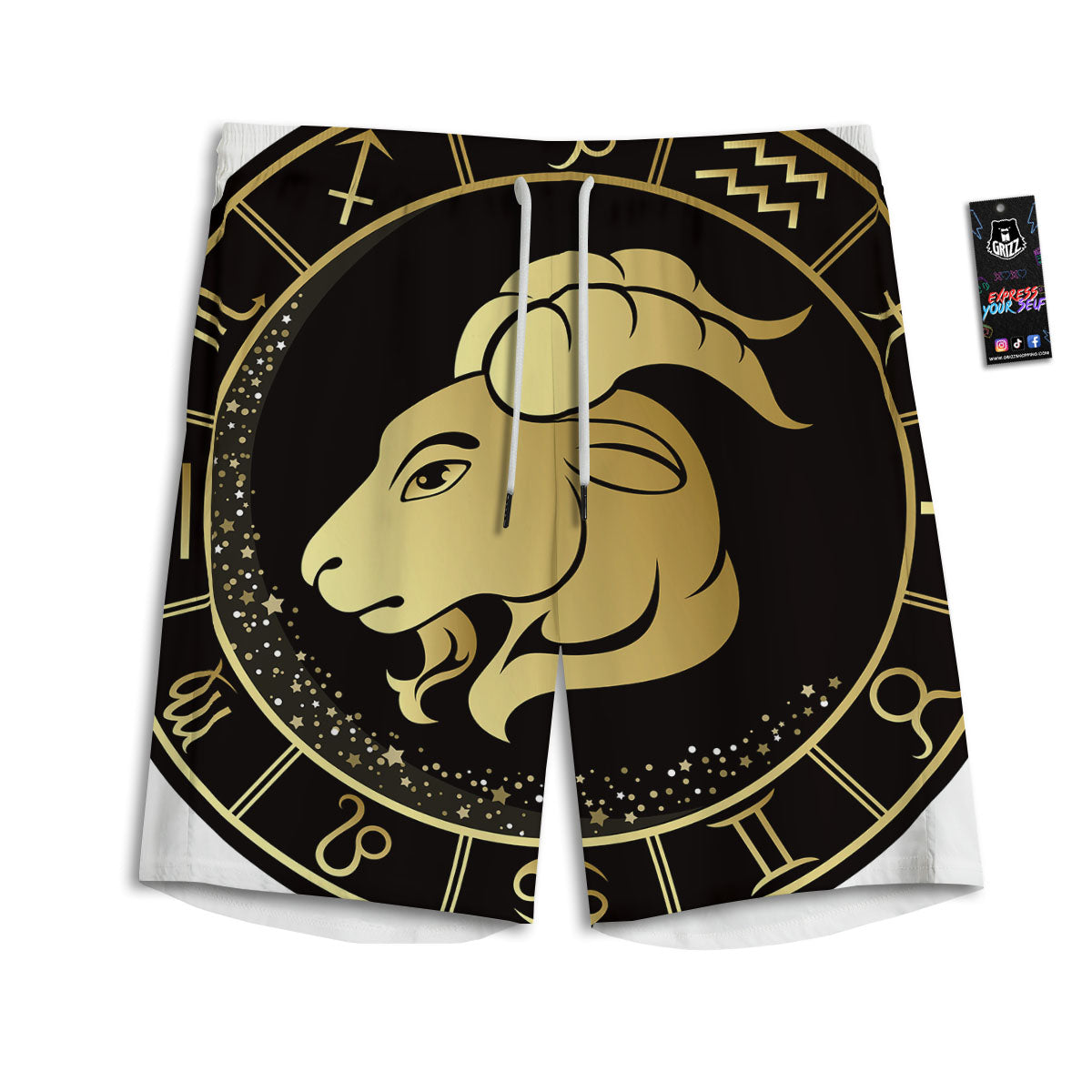 Camouflage Hunting Oak Tree Print Men's Athletic Shorts