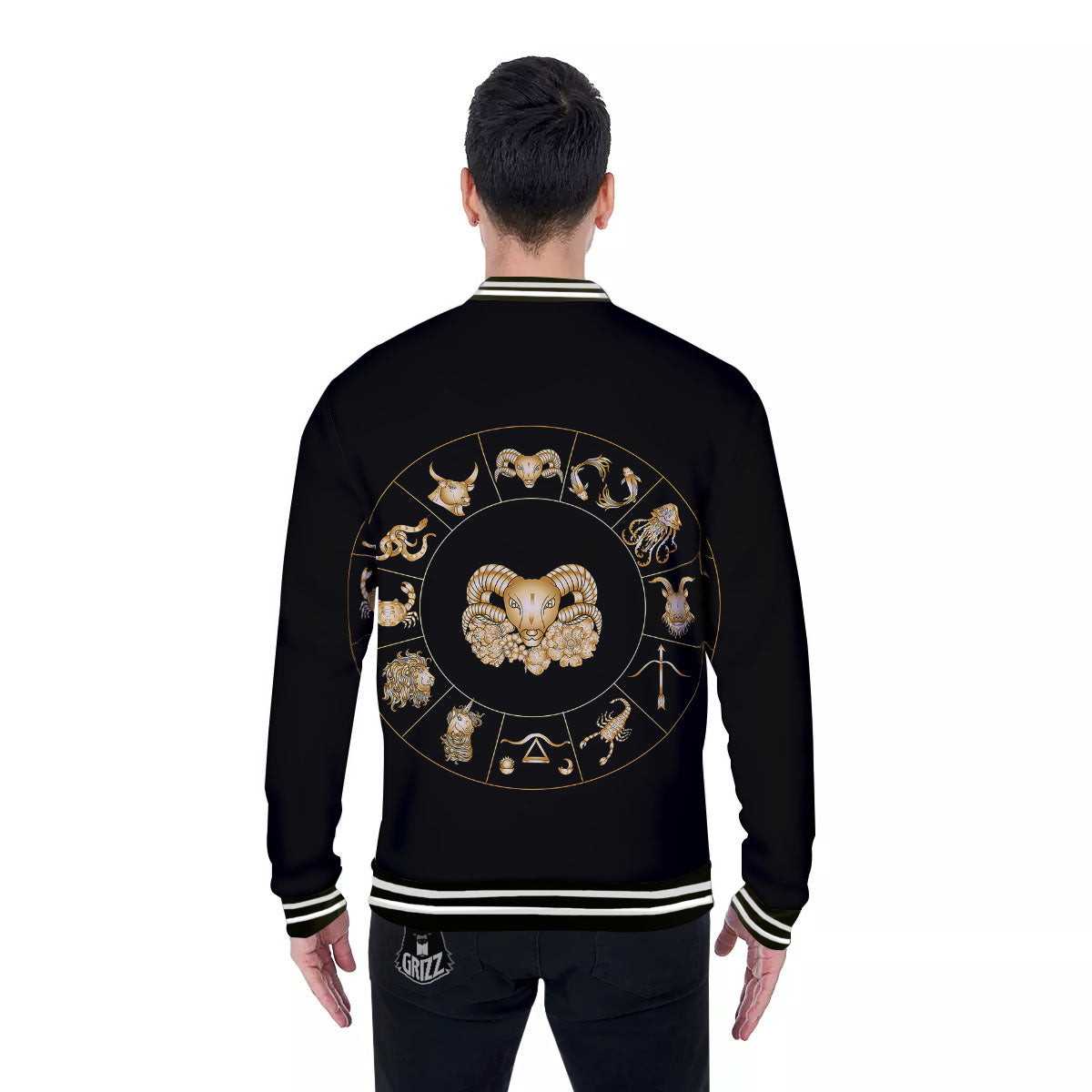Capricorn Sign Fantasy Print Baseball Jacket-grizzshop