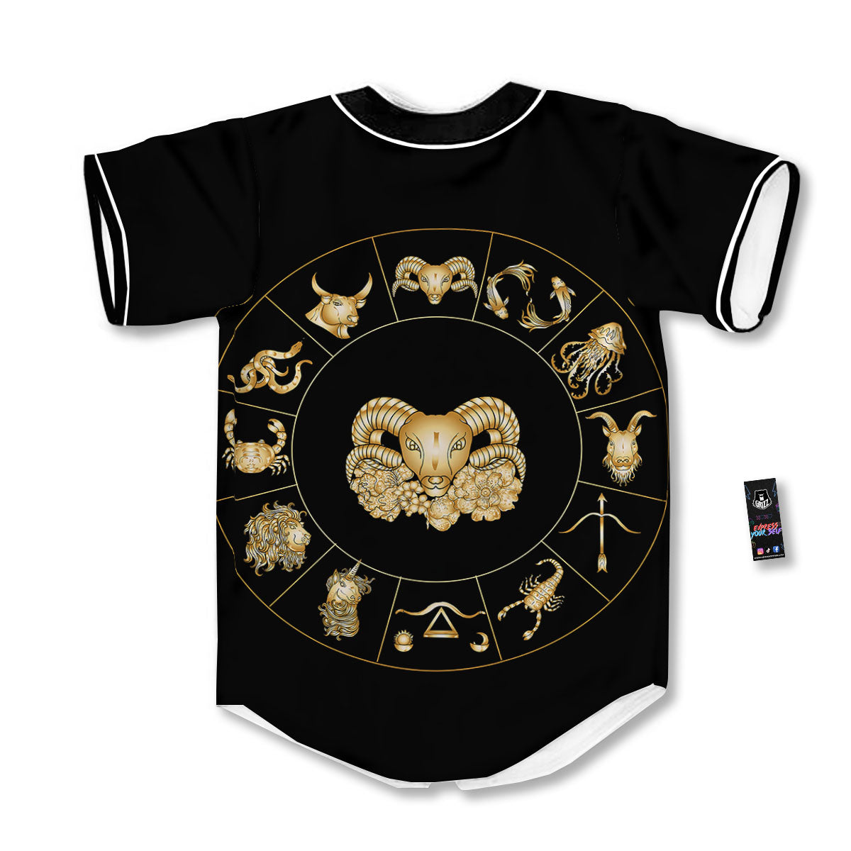 Capricorn Sign Fantasy Print Baseball Jersey-grizzshop