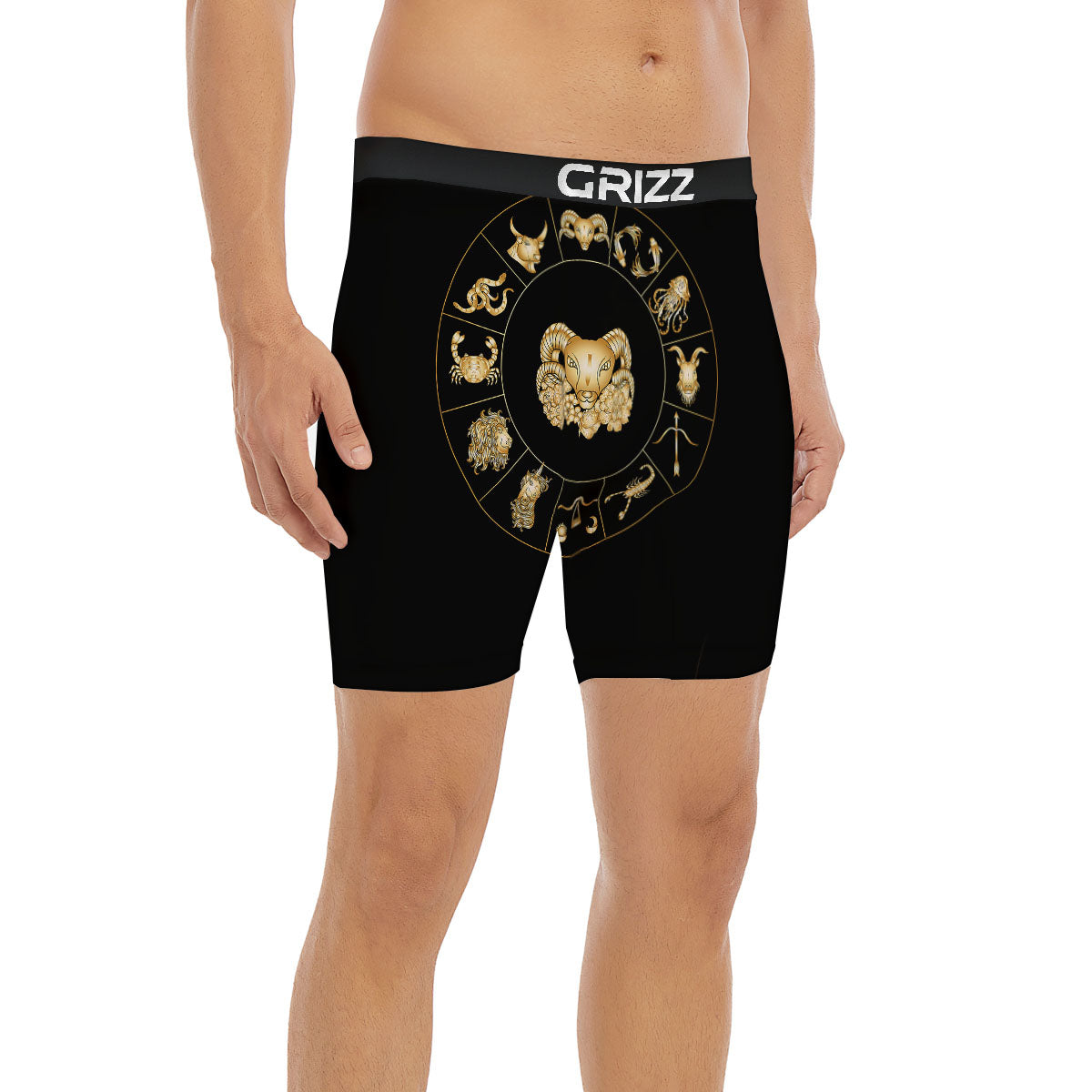 Capricorn Sign Fantasy Print Boxer Briefs-grizzshop