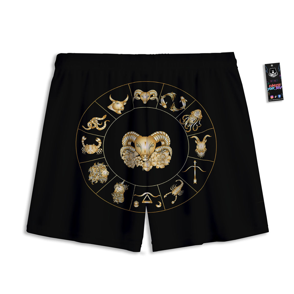 Capricorn Sign Fantasy Print Mesh Shorts
