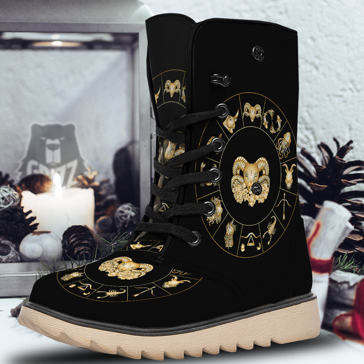 Capricorn Sign Fantasy Print Snow Boots-grizzshop