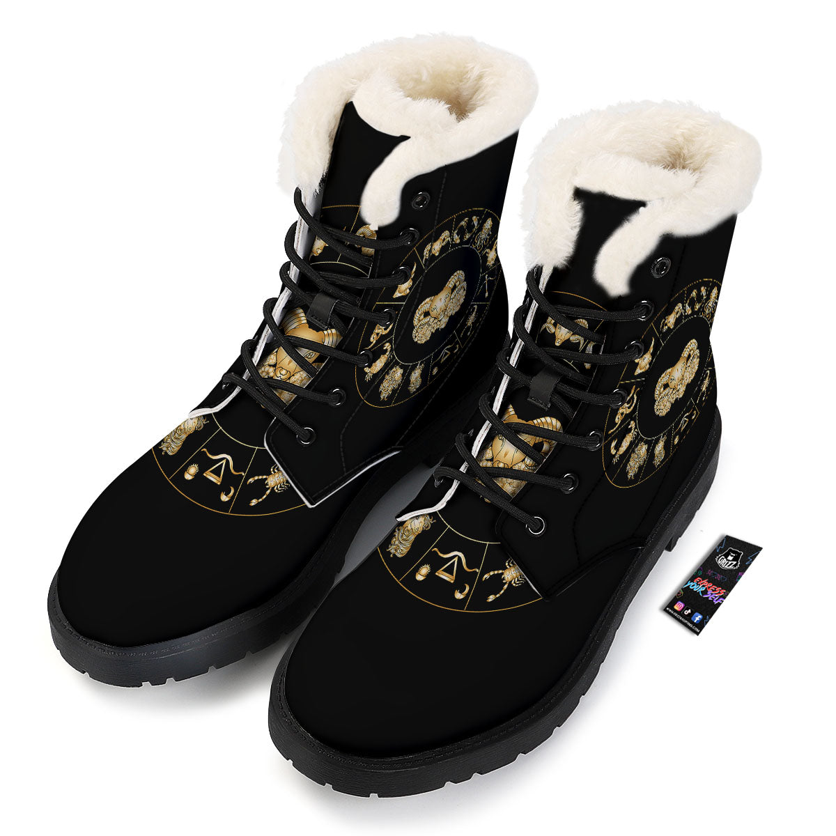 Capricorn Sign Fantasy Print Winter Boots-grizzshop
