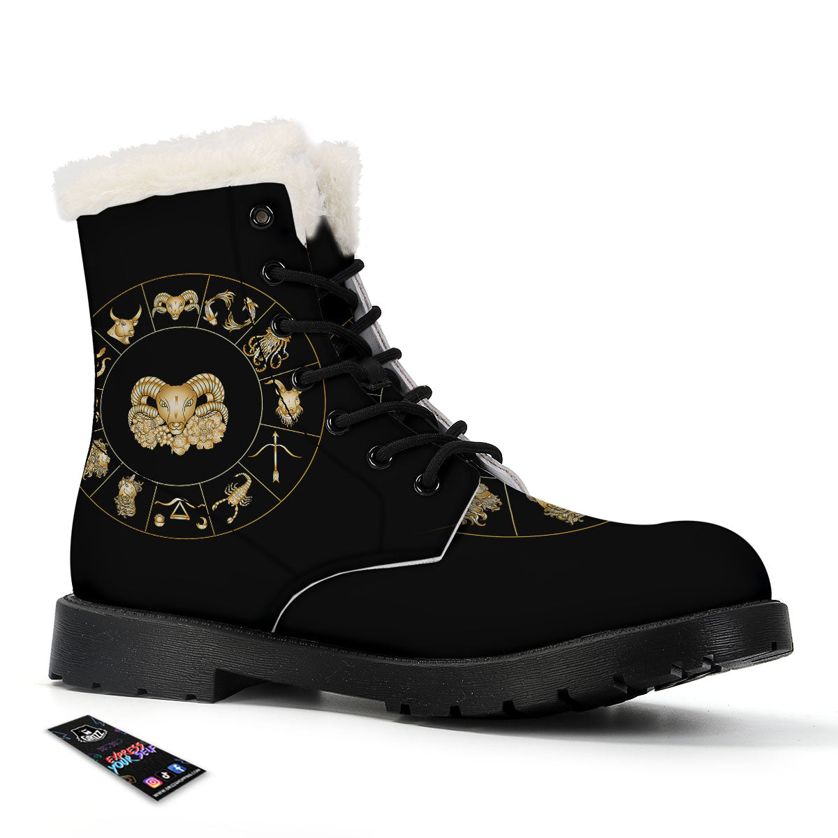 Capricorn Sign Fantasy Print Winter Boots-grizzshop