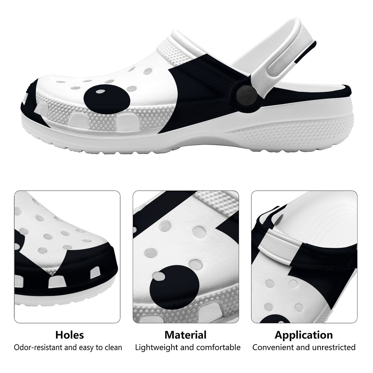 Capricorn Sign Zodiac White And Black Print Clog-grizzshop