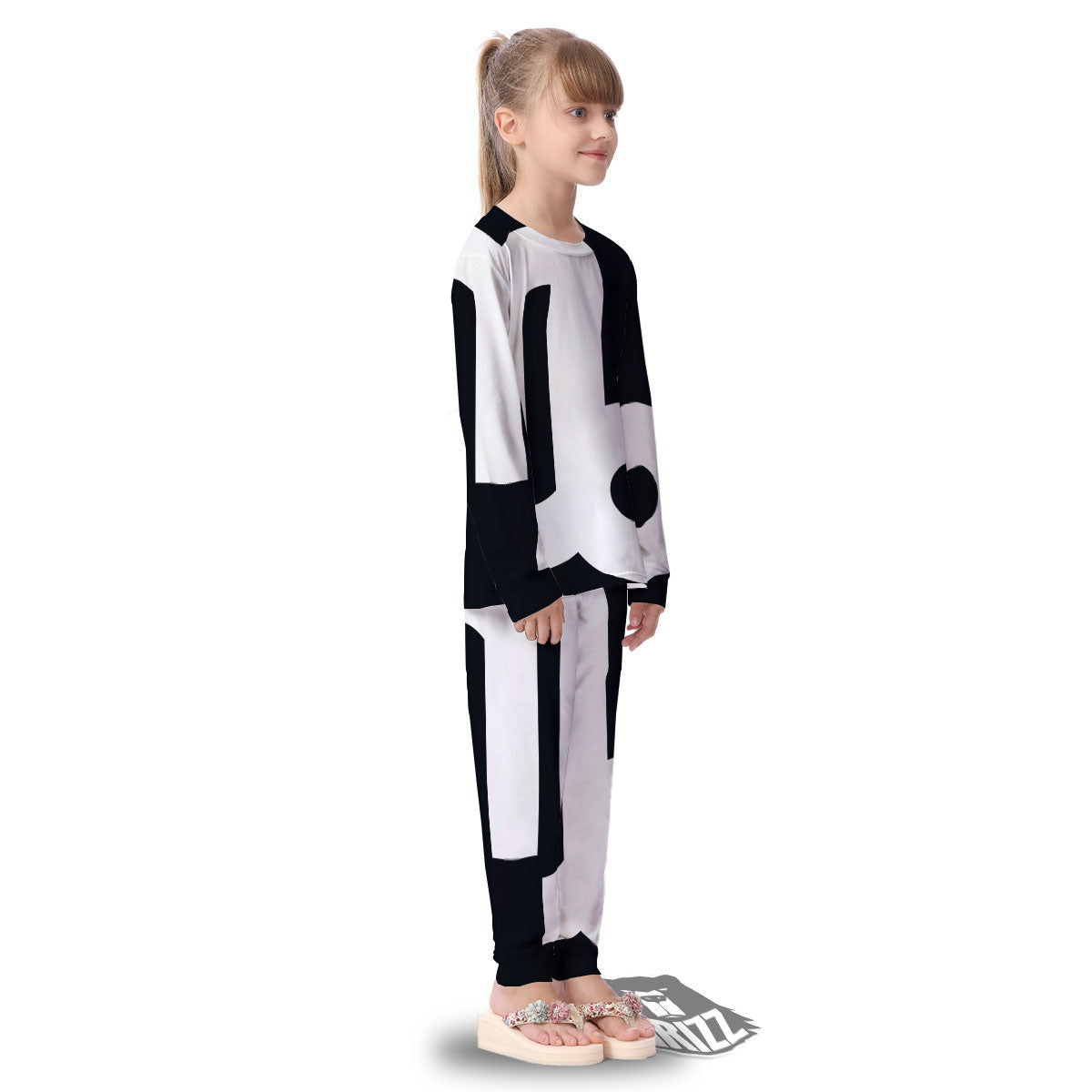 Capricorn Sign Zodiac White And Black Print Kid's Pajamas-grizzshop