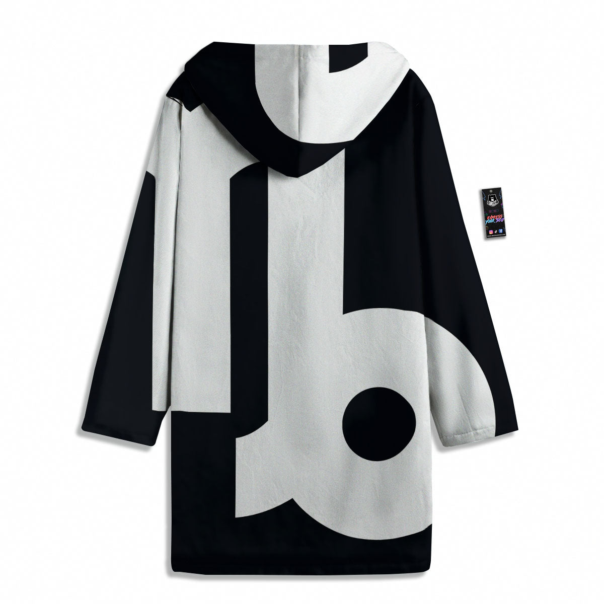 Capricorn Sign Zodiac White And Black Print Men's Windbreaker Jacket-grizzshop
