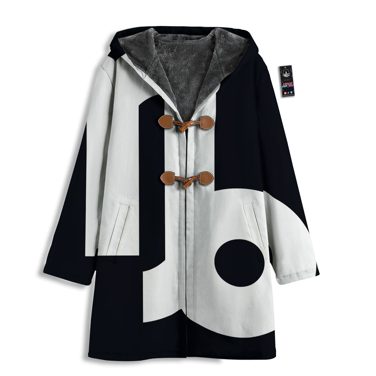 Capricorn Sign Zodiac White And Black Print Men's Windbreaker Jacket-grizzshop