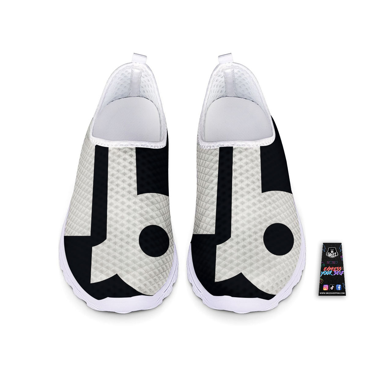 Capricorn Sign Zodiac White And Black Print Nurse Shoes-grizzshop