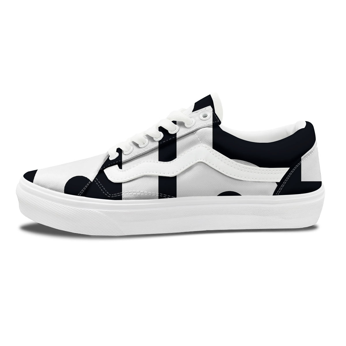 Capricorn Sign Zodiac White And Black Print Skate Shoes-grizzshop