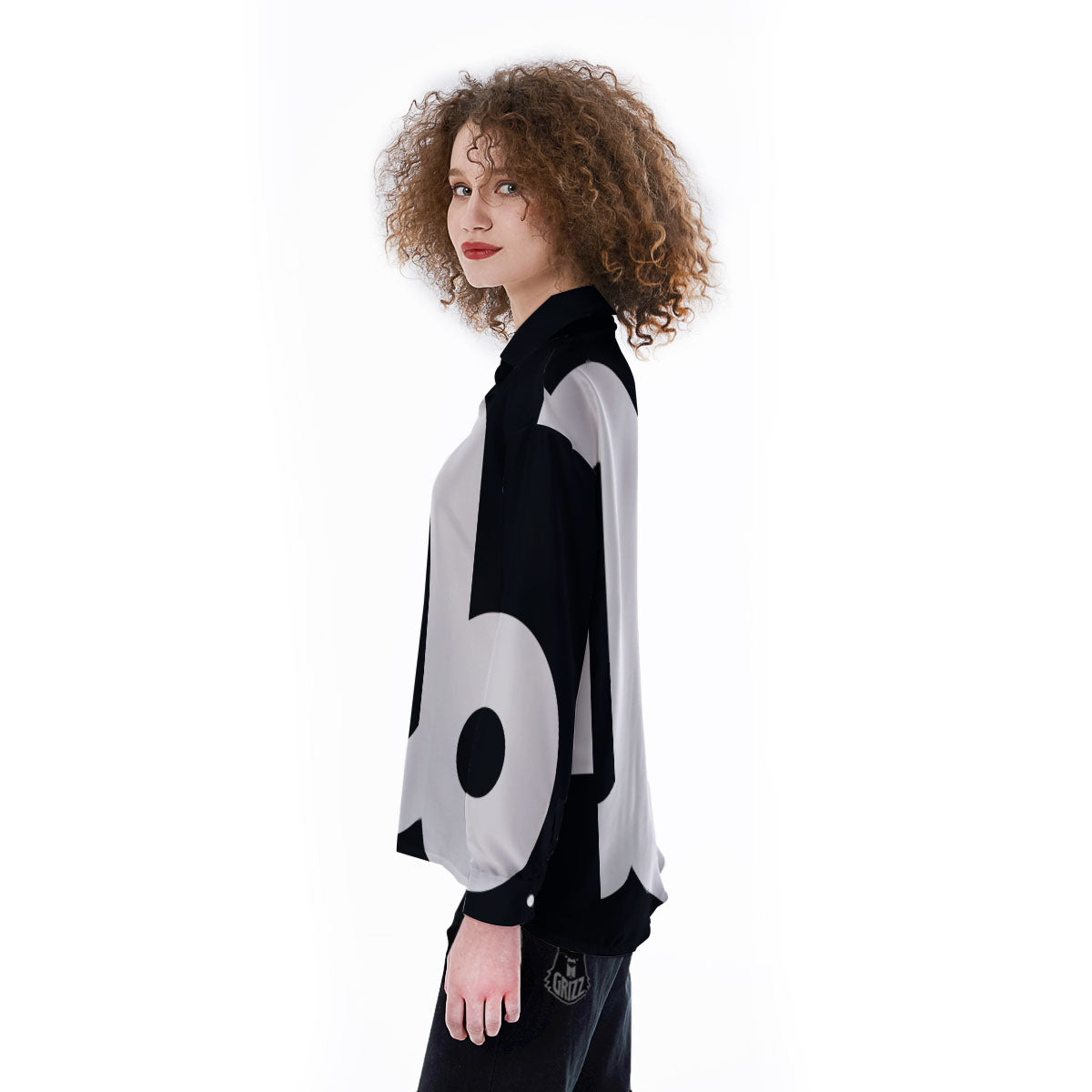 Capricorn Sign Zodiac White And Black Print Women's Long Sleeve Shirts-grizzshop