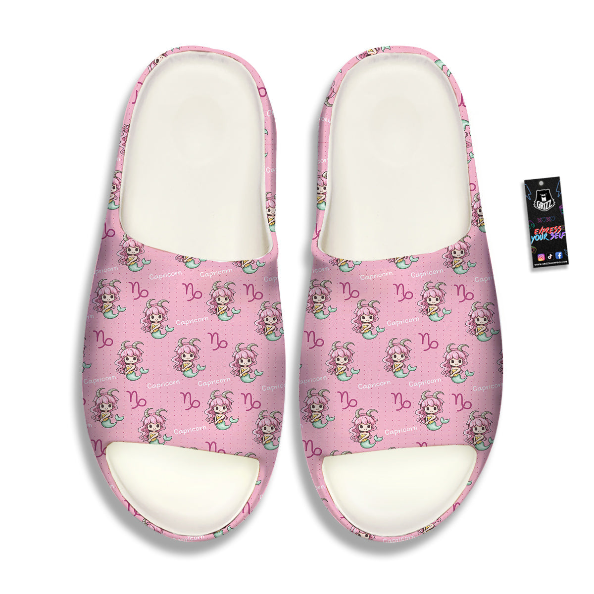Capricorn Cute Cartoon Print Pattern Sandals-grizzshop