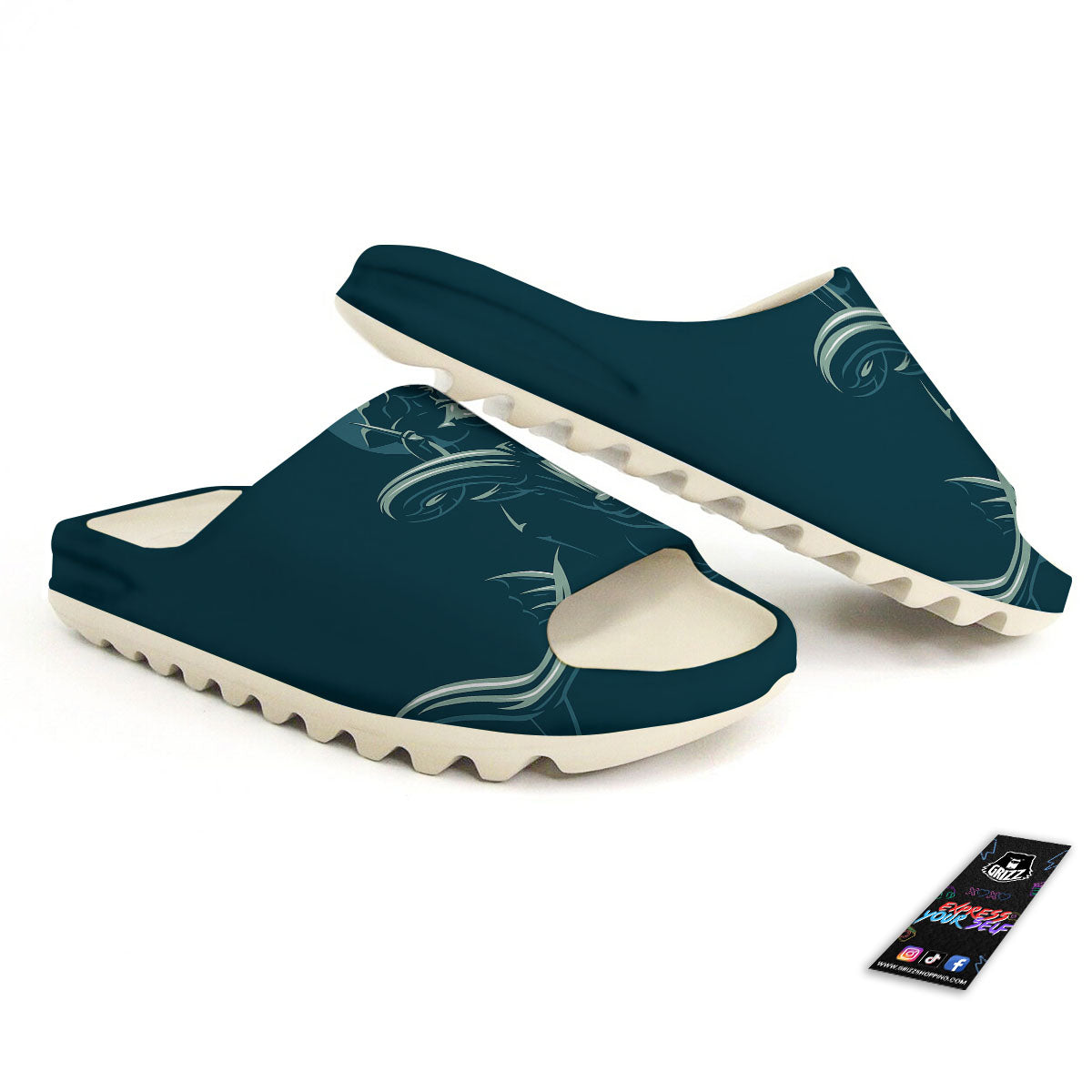 Capricorn Sign Astrology Print Sandals-grizzshop