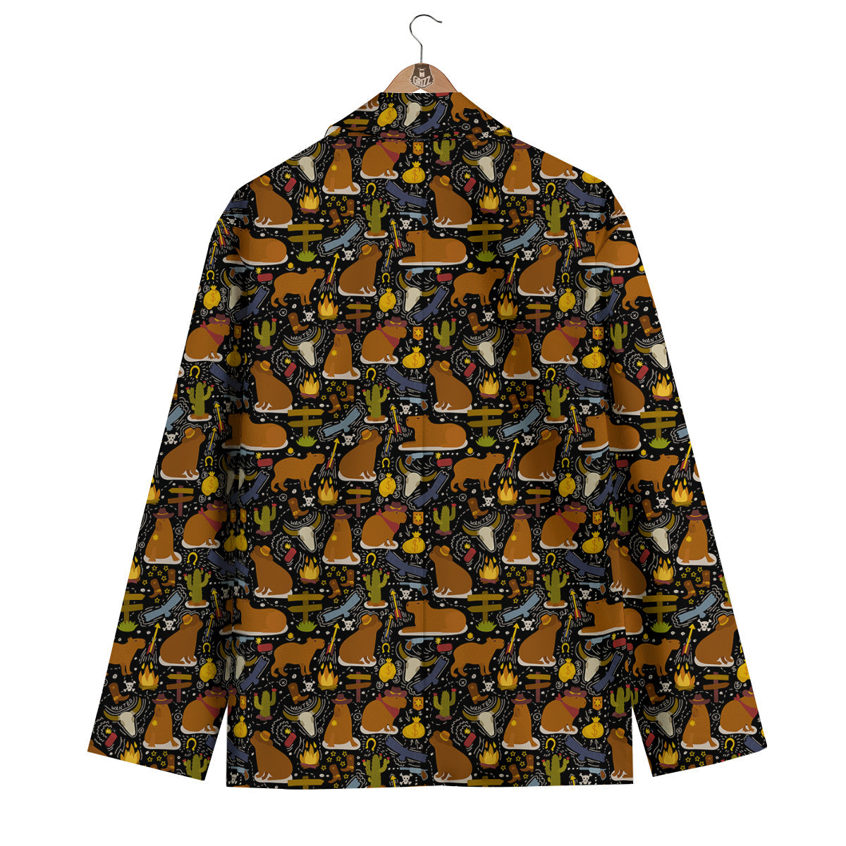 Capybaras Print Pattern Men's Blazer-grizzshop