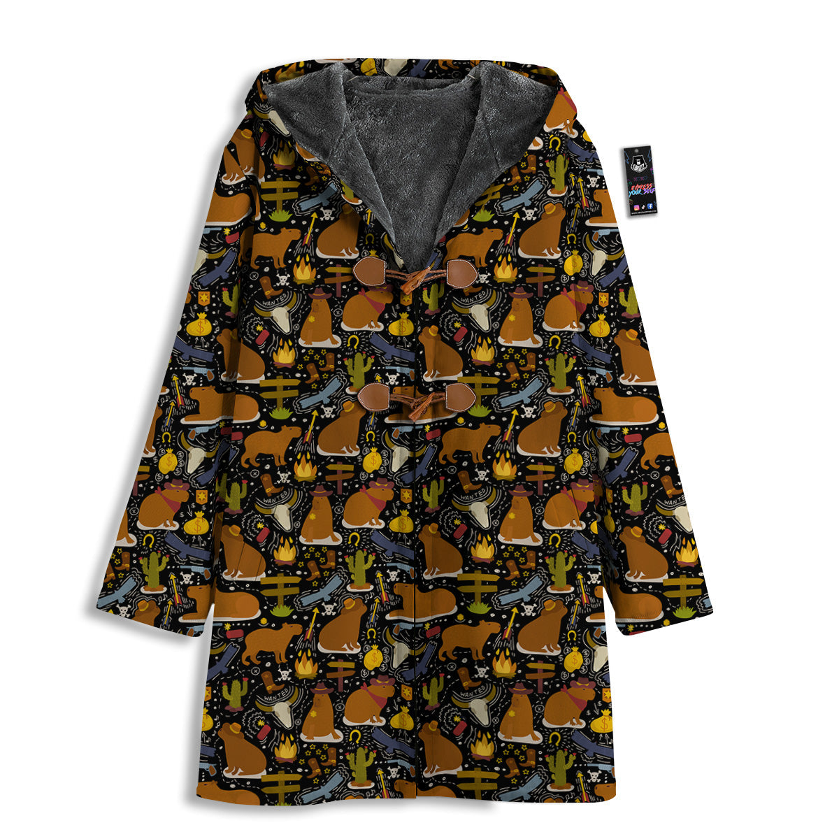 Capybaras Print Pattern Men's Windbreaker Jacket-grizzshop