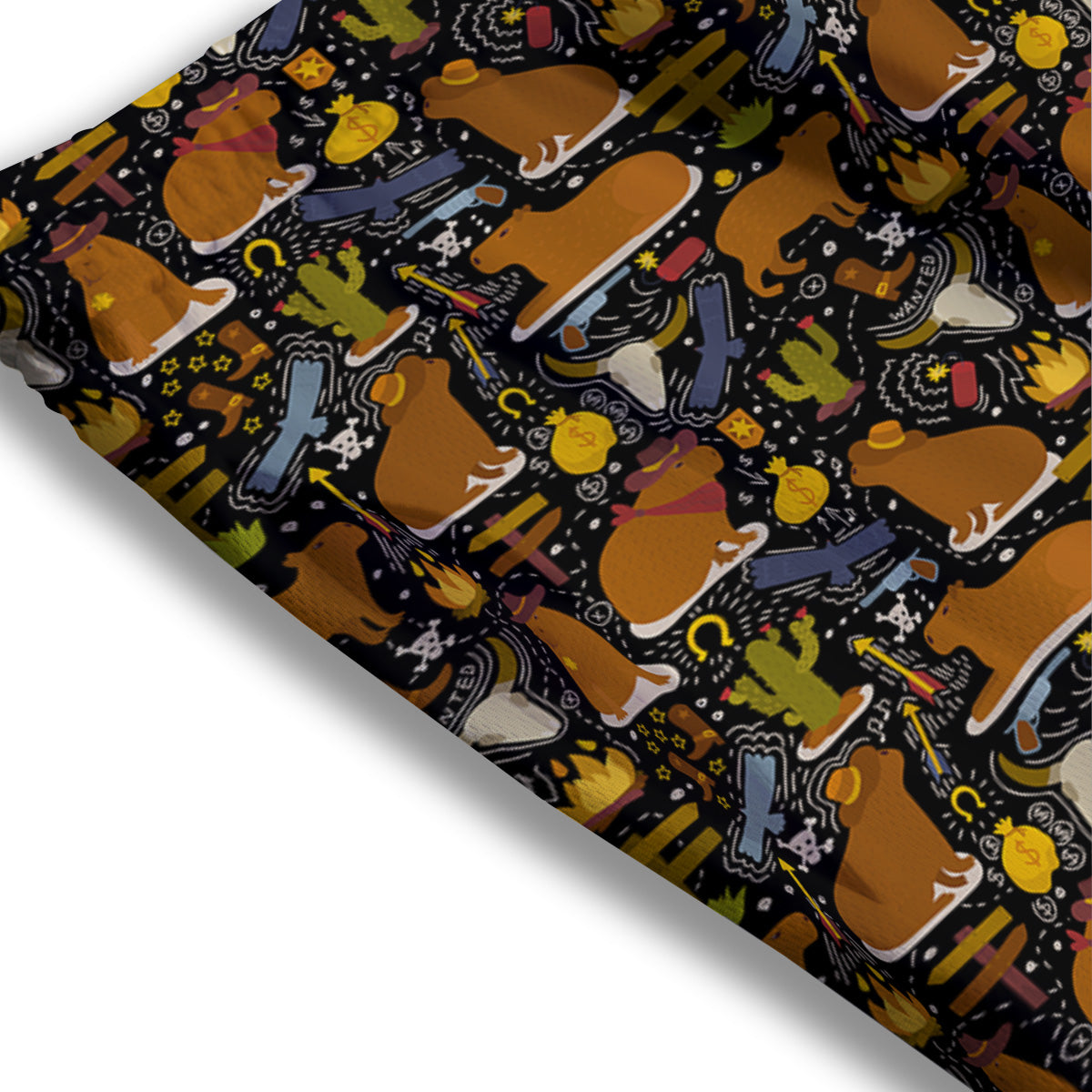 Capybaras Print Pattern Mesh Shorts-grizzshop