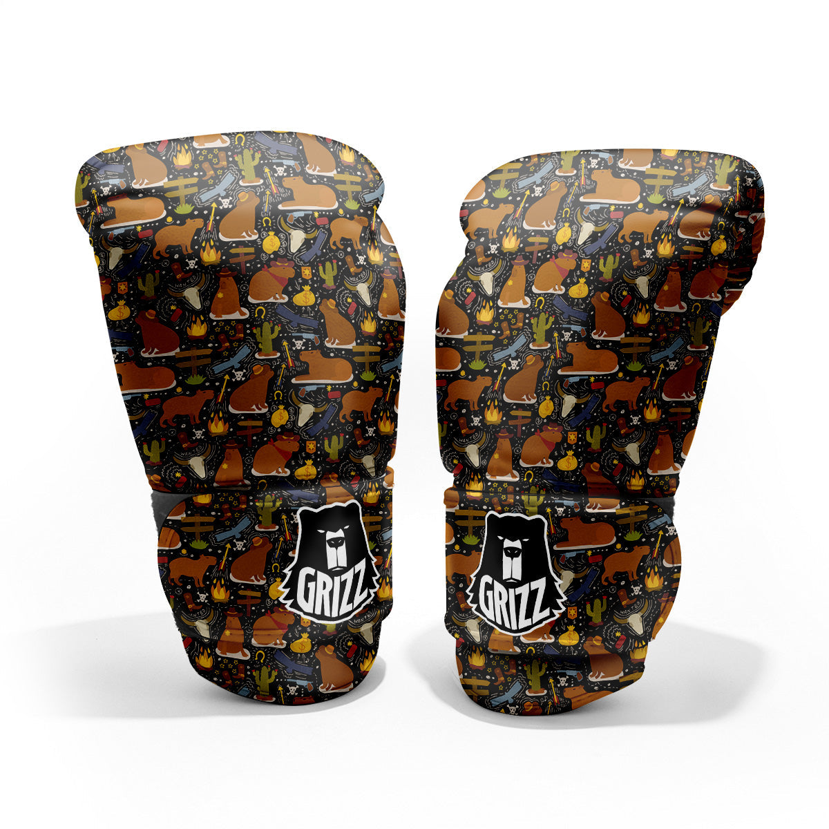 Capybaras Print Pattern Sparring Gloves-grizzshop